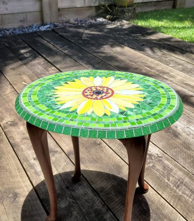 Bronze and Cream Mosaic Table