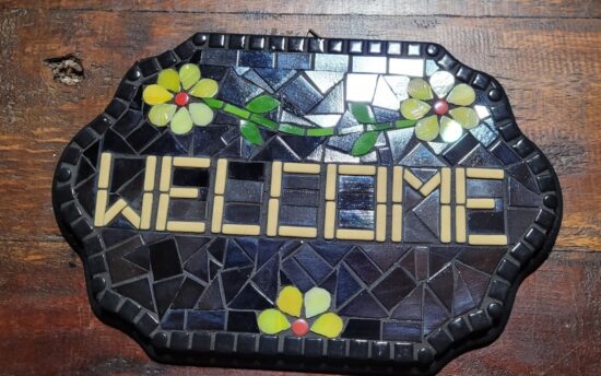 Black & Yellow Welcome Sign