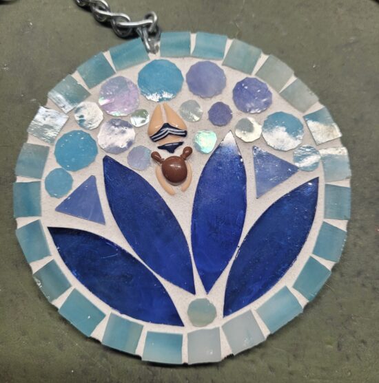 Blue Petals Diver Sun Catcher