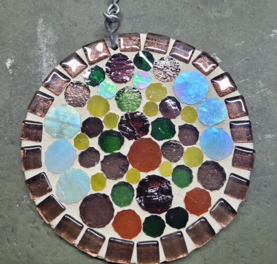 Brown Rim Multi Dots Sun Catcher